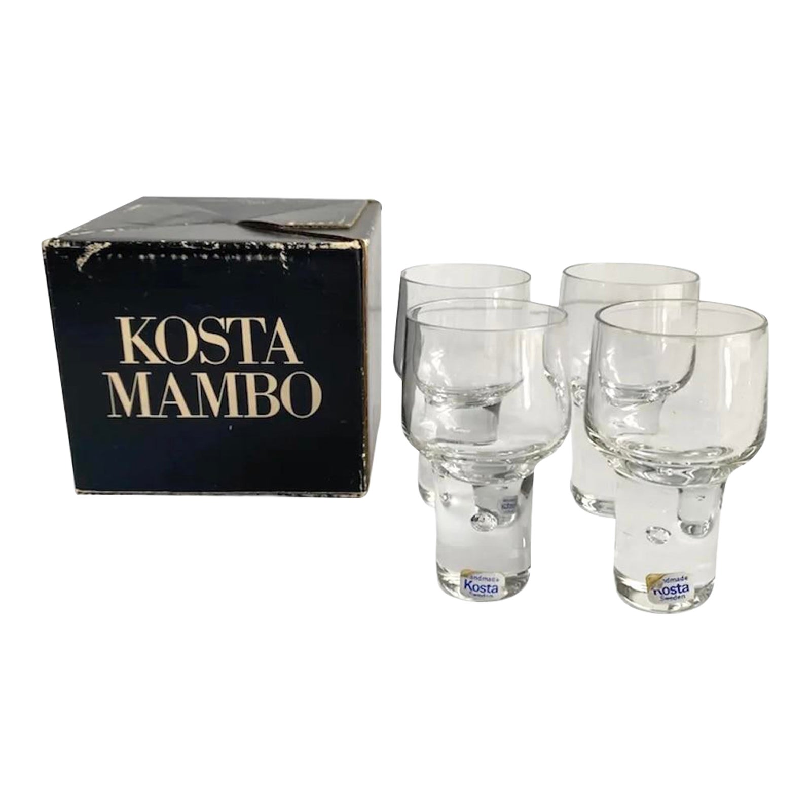 Kosta Boda Mambo Shot Cordial Liqueur Glasses Small Glass Desert