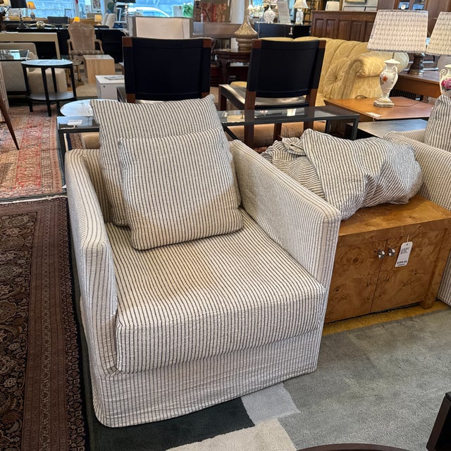 Verellen Millie Swivel Chairs + Slipcover Sets, Pair For Sale - Image 10 of 12