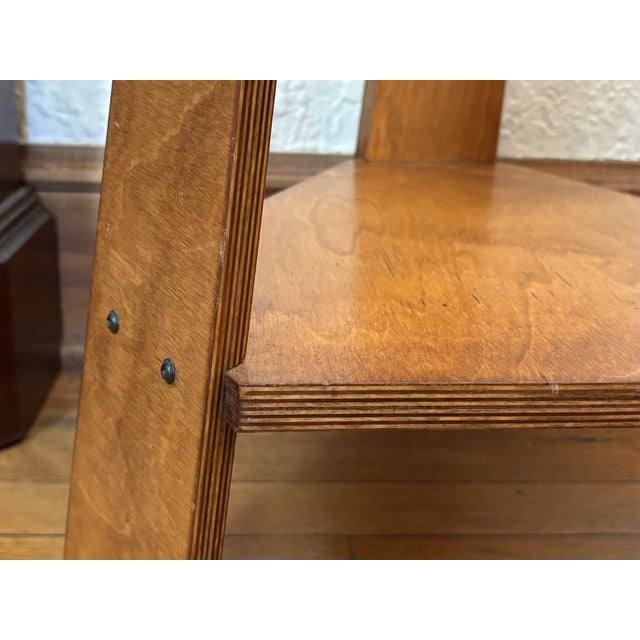 Vintage Scandinavian Two Tiered Baltic Birch Plant Stand For Sale - Image 6 of 8