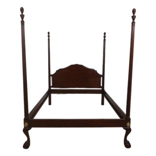 Henkel Harris Model 148 Queen Size Claw Foot Mahogany Bed For Sale