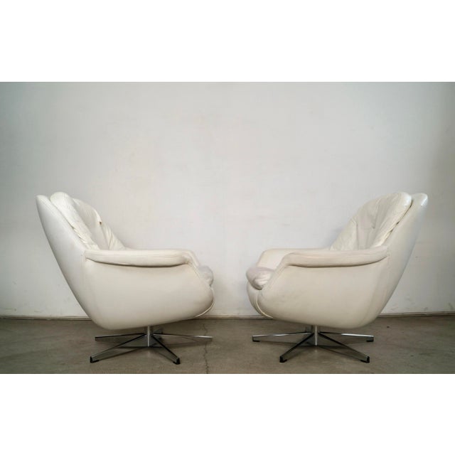 Metal 1960’s Mid-Century Modern Space Age Swivel Lounge Chairs by Selig - A Pair For Sale - Image 7 of 12