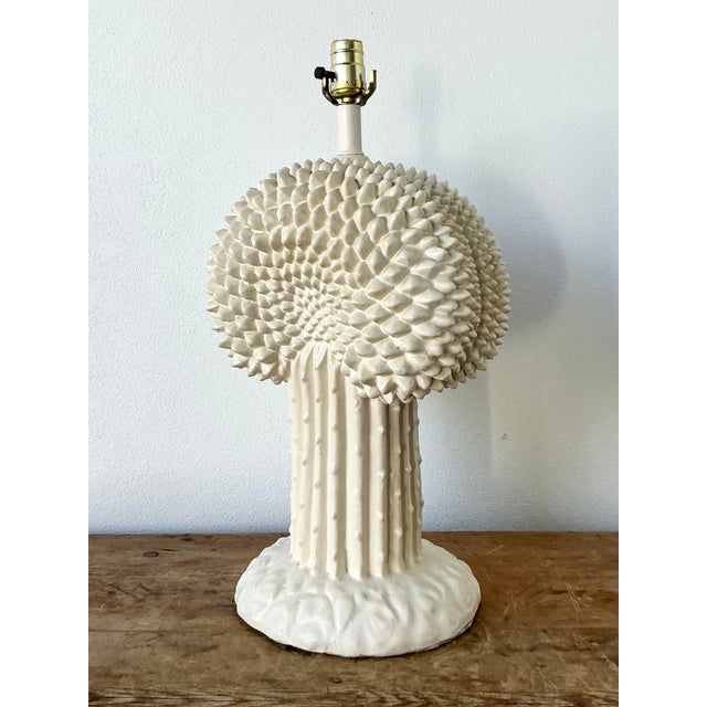 Vintage Boho Glazed Ceramic Cactus Lamp After Dickinson For Sale In West Palm - Image 6 of 9