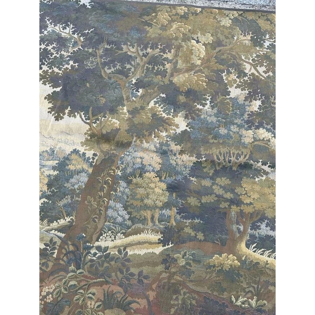 Vintage French Jacquard Tapestry with Verdure Motif in the style of Aubusson, 1960s For Sale - Image 4 of 18