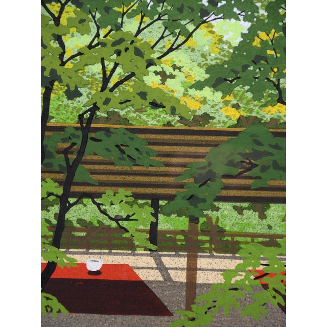Masao Ido, Green Shade (緑蔭), 1991, Woodblock Print For Sale - Image 10 of 14