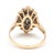 Modern 0.85ctw Sapphire and Diamond Navette Ring, 14k Yellow Gold, Ring Size 6.75 For Sale - Image 3 of 5