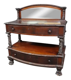 American Empire Acanthus Carved Mahogany Server