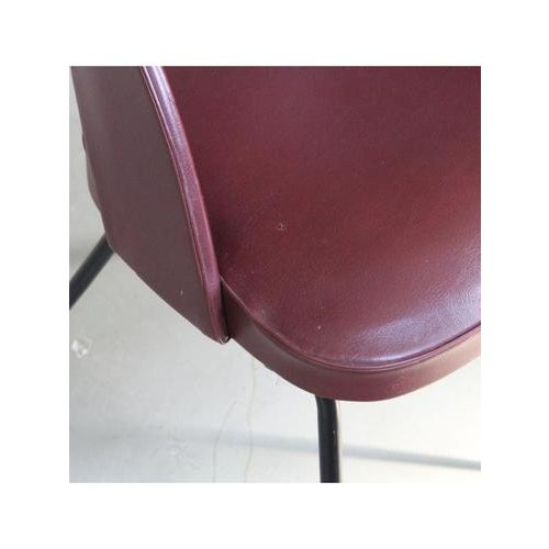 Burgundy Armchairs, 1950s, Set of 4 For Sale - Image 9 of 12