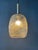 Mid-Century Patterned Clear Glass Pendant Lamp For Sale - Image 4 of 11