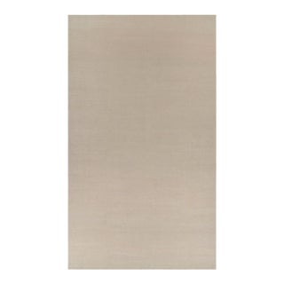 Rug & Kilim’s Oversized Contemporary Textural Solid Rug in Cream and White Tones - 14x24 For Sale