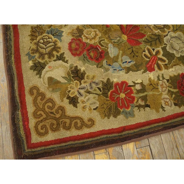 Textile 19th Century American Hooked Rug For Sale - Image 7 of 10