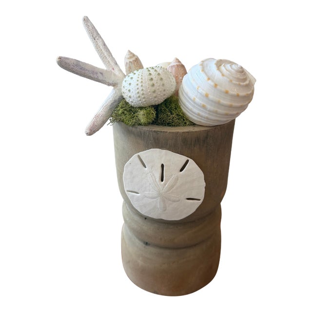 Celestial Meets the Sea Farmhouse Style Stand-Coastal Art Sculpture For Sale