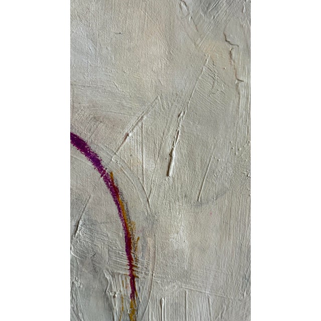 Large Abstract Nude Figurative Mixed-Media Painting in Neutral Tones 38x58”. "Sing to Me" by Michele Zuzalek For Sale - Image 9 of 12