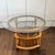 Franco Albini Vintage MCM Rattan Coffee Table 30" Round Glass Top Franco Albini Style Boho For Sale - Image 4 of 12