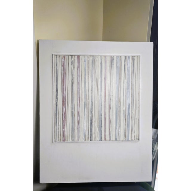 2020s In-Line 16*20 Mixed Media Painting Art by Carrie Bergey - White Red Grey Brown For Sale - Image 5 of 7