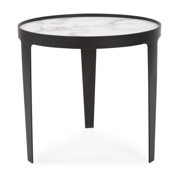 Contemporary Costa Metal Side Table For Sale - Image 3 of 8