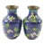 Vintage Chinese Cloisonne Vases - A Pair For Sale