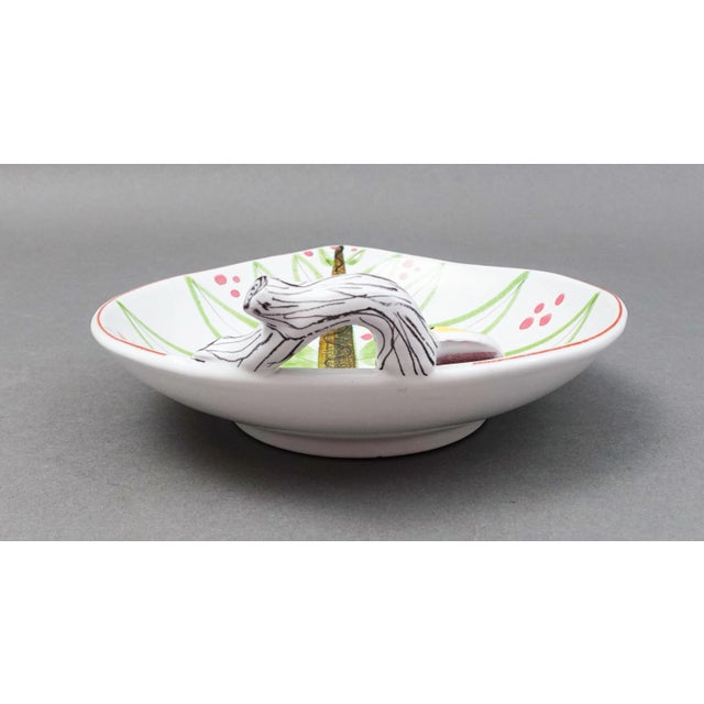 Stig Lindberg Stig Lindberg Gustavsberg Sweden Mid Century Modern Leaf Art Pottery Bowl Dish For Sale - Image 4 of 10