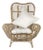 Florida Regency Rattan Arm Chair With Cushions For Sale