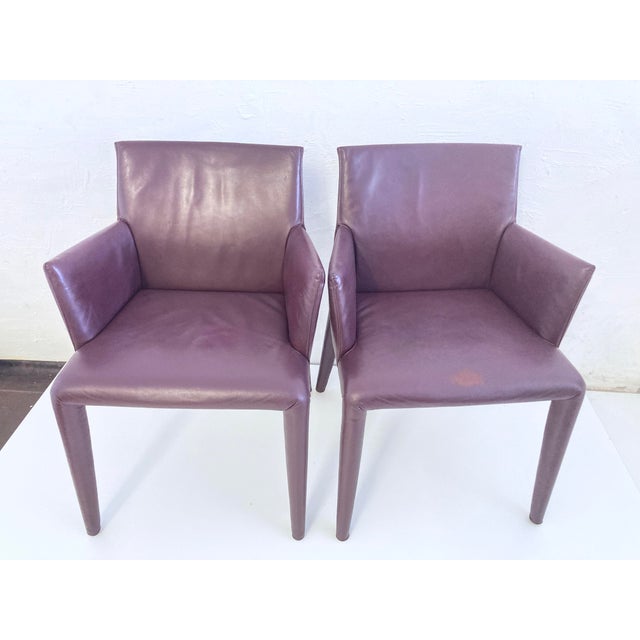 Animal Skin Vol au Vent Armchairs in Leather by Mario Bellini for B&B Italia / C&B Italia, 2000s, Set of 2 For Sale - Image 7 of 12