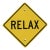 Relax Diamond III - Steel Street Sign Inspired Sculpture Original Artwork by Scott Froschauer For Sale
