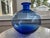 Cobalt Blue Hand Blown Glass Vase For Sale - Image 4 of 9
