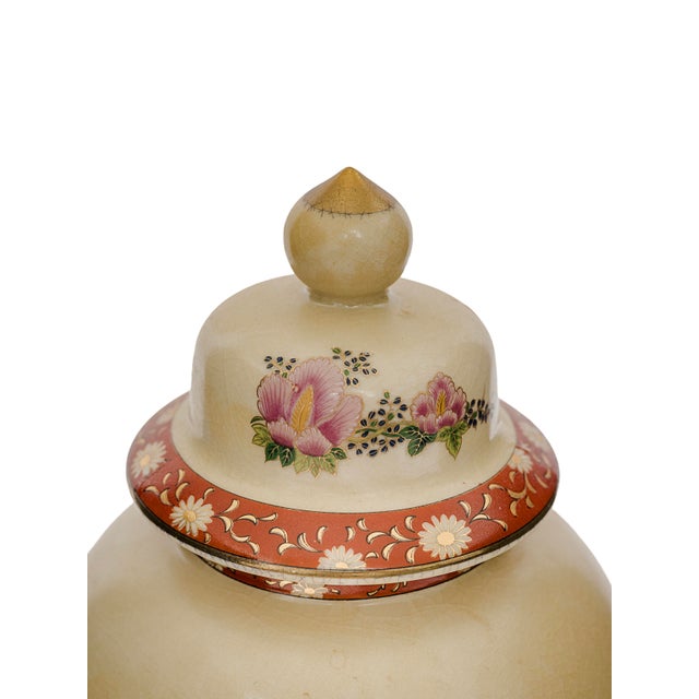 Vintage Japanese Satsuma Style Ginger Jar For Sale In Tulsa - Image 6 of 7