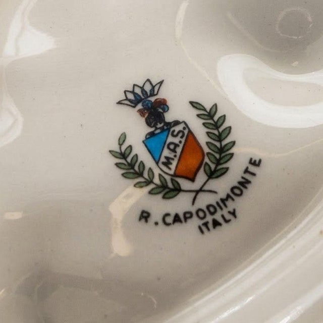 Vintage Italian Ceramic Column Lamp from Capodimonte, 1970 For Sale - Image 11 of 14