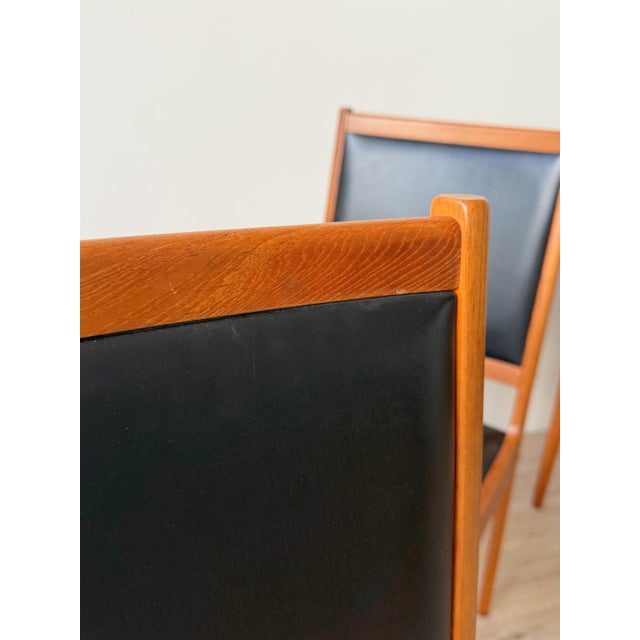 Black Mid-Century Danish Modern Teak High-Back Dining Chairs, a Set of 6 For Sale - Image 8 of 12