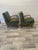Original art-deco mad-man relex chairs by jidrich halabala model ‘c ‘ 1920-1940 original good canvas base and wood,springs...