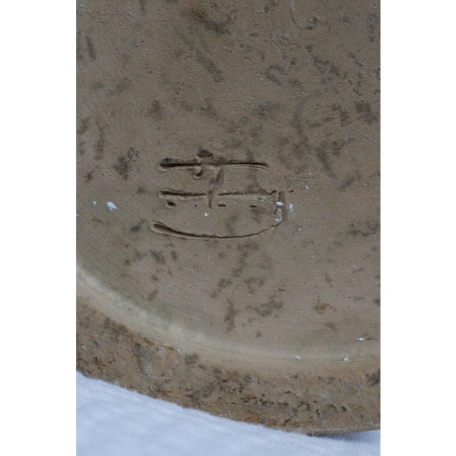 Mediterranean Large Italian Terracotta Amphorae by Vetus Siena With Glazed Green Interior, Signed by Artist For Sale - Image 3 of 11