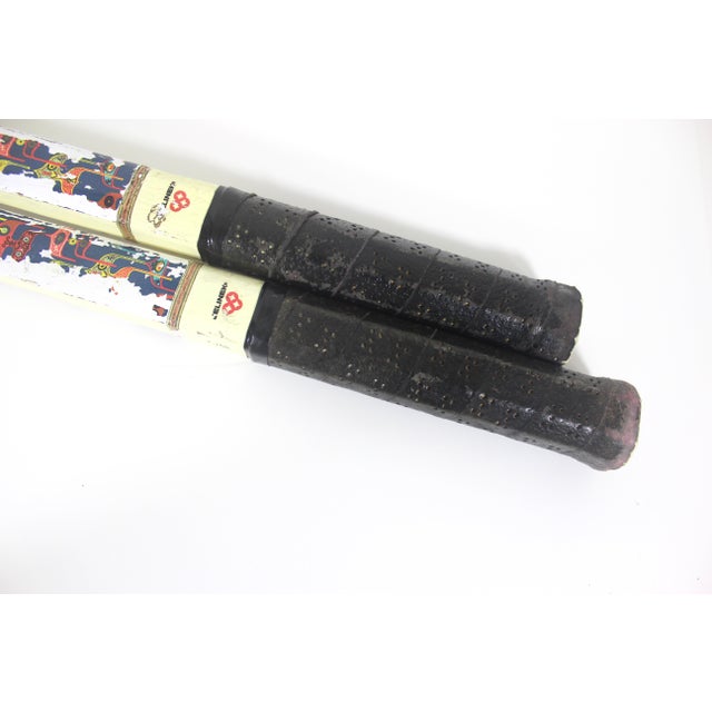 1970s Curated Set of Vintage Wooden Tennis Rackets for Designer Decorating Two Wood Racquet Beach House For Sale - Image 5 of 10