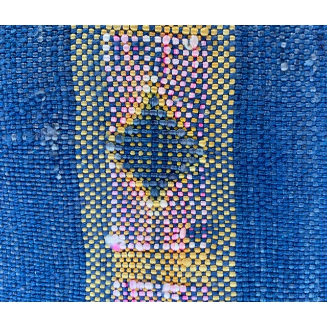 Textile Contemporary Big Blue and Pink Pillow Covers - a Pair For Sale - Image 7 of 10