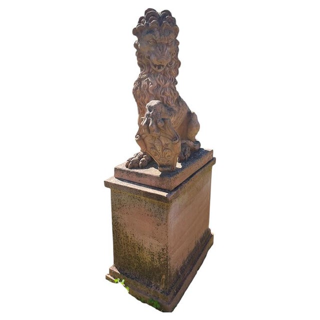 Amazing Pair of Porcinai "Lions" Terracotta Sculptures by Silvano Porcinai Good condition Height of the lions with the...