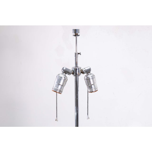 Robert Sonneman Pair of Postmodern Height Adjustable Mirrored Chrome Sonneman Floor Lamps For Sale - Image 4 of 10