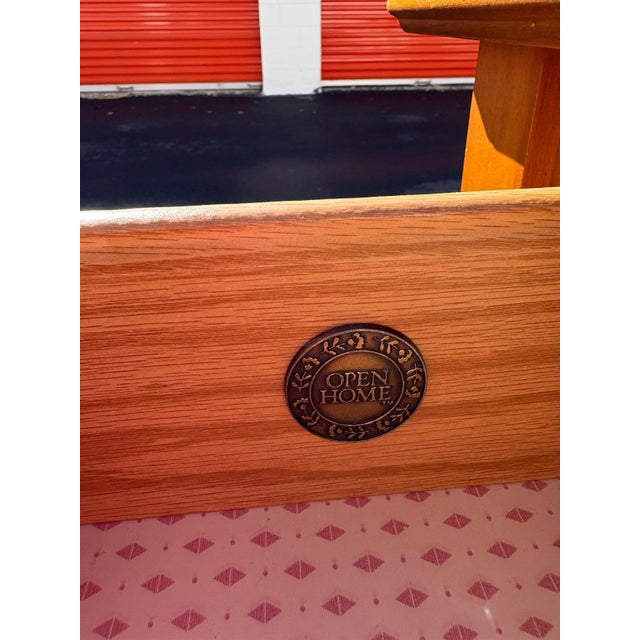 1970s Knotty Pine Console Table For Sale - Image 9 of 9