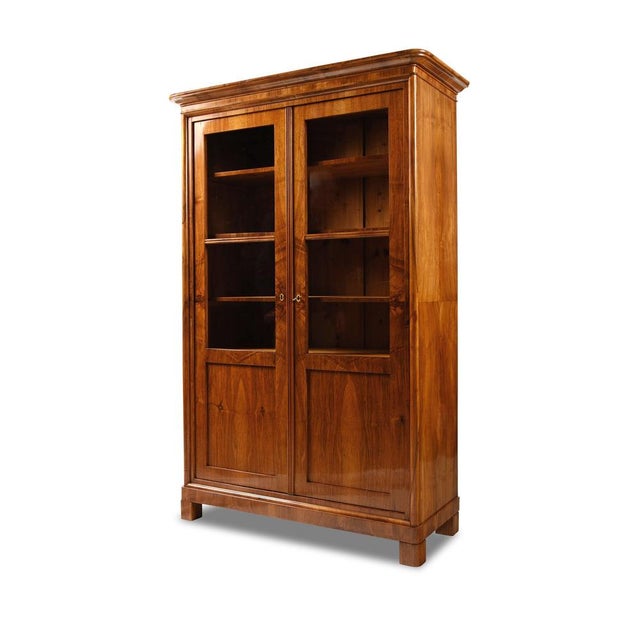 Wood Showcase Biedermeier in Walnut For Sale - Image 7 of 7