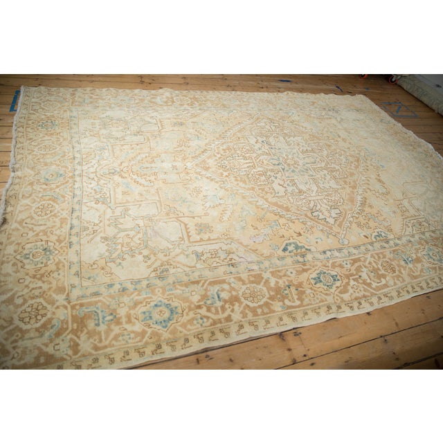 Vintage Distressed Heriz Carpet - 7'3" X 11' For Sale - Image 9 of 14