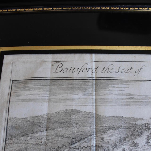 Early 18th Century Pair of Bird’s Eye English Estate Views Engraved by Johannes Kip, 18th C. For Sale - Image 5 of 17
