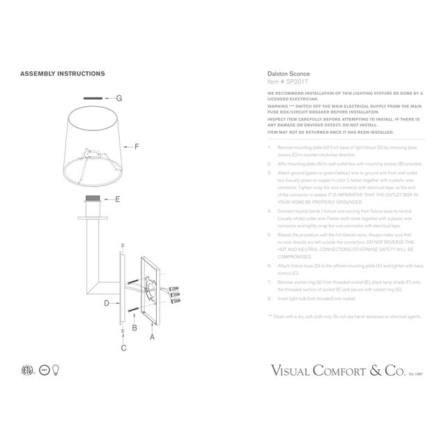 Modern J. Randall Powers for Visual Comfort Signature Dalston Sconce in Hand-Rubbed Antique Brass with Linen Shade For Sale - Image 3 of 3