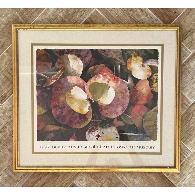 Illustration Lowe Art Museum 1997 Beaux Arts Festival of Art "Just Leaves" Signed Numbered Poster Leaf Botanical For Sale - Image 3 of 10