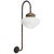 Cast Iron wall light White opaline glass, brass top. Height of wall piece up to the glass: 36 cm / 14.17 inches Diameter...