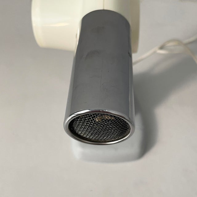 Ivory Italian Modern White Plastic and Metal Hair Dryer by Elchim, 1970s For Sale - Image 8 of 16