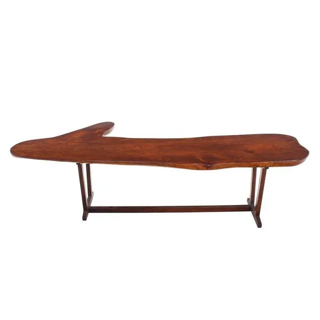 20th Century Organic Modern Solid Top Coffee Table or Bench For Sale - Image 4 of 11