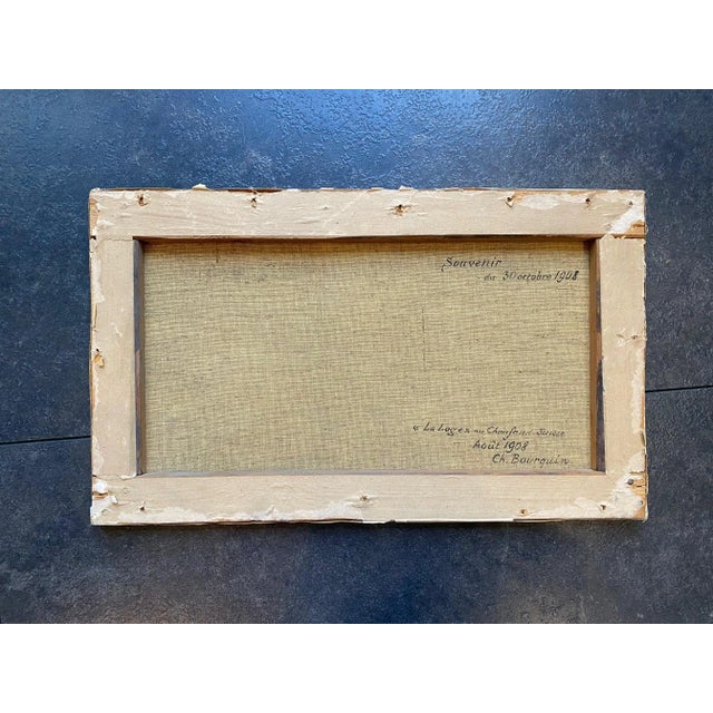 1900 - 1909 Charles Bourquin, La loge Suisse, 1908, Oil on Canvas For Sale - Image 5 of 9