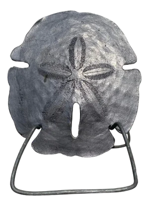 Late 20th Century Pewter Sand Dollar on Stand