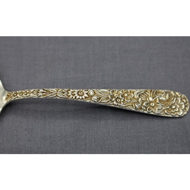 Pair of 1924 S. Kirk & Son Sterling Silver Repousse Spoons For Sale In Raleigh - Image 6 of 6