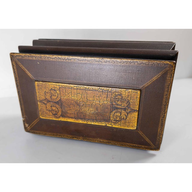 19th Century English Regency Egyptian Revival Sarcophagus Form Japanned Box For Sale - Image 9 of 16