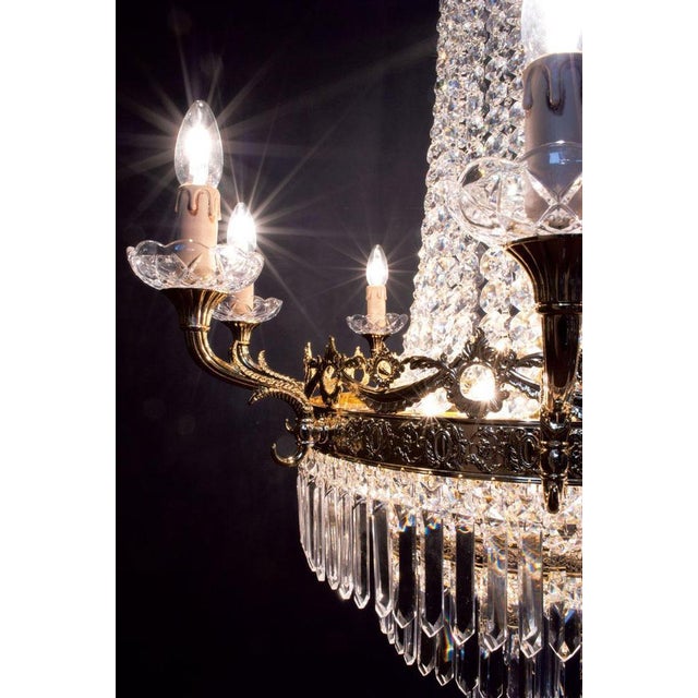 Palace 15 Lights Chandelier in Gold Plate and Crystal by Aggiolight For Sale - Image 10 of 14