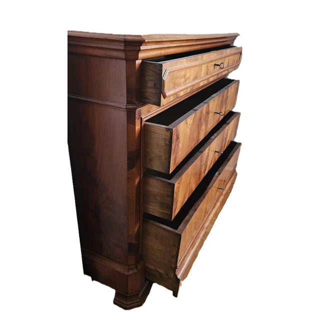 French Louis Philippe Chest of Drawers in Cherrywood, 19th Century For Sale - Image 4 of 9