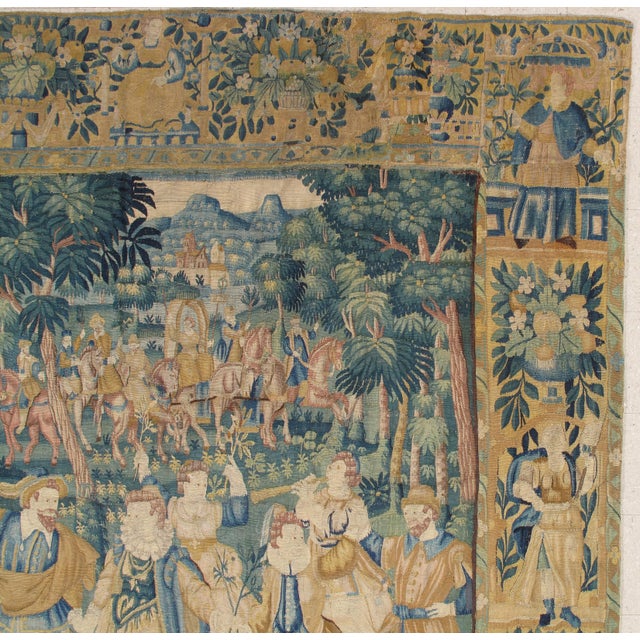 Late 16th Century Flemish Historical Tapestry For Sale - Image 9 of 16